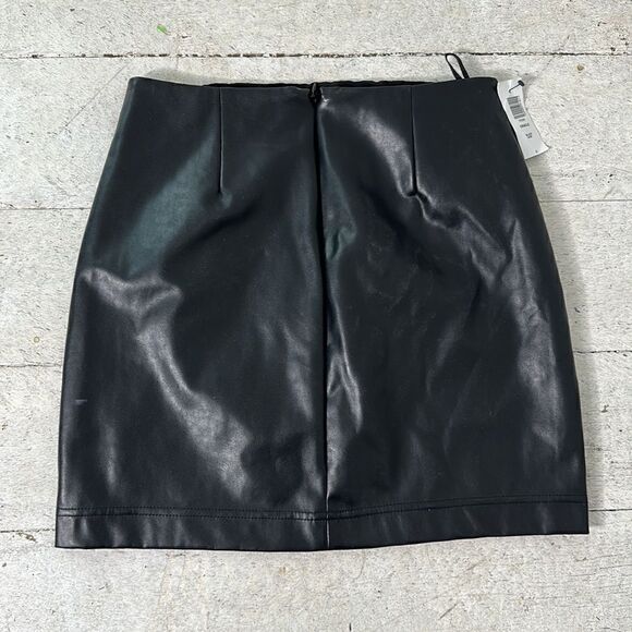 Wilfred Free Oracle Black Pleather Mini Skirt NWT - Picture 5 of 7